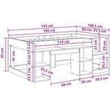  Krevet za djecu s ladicama Crni hrast 80 x 160 cm | shoptok.hr