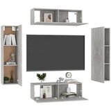  4-dijelni set TV ormarića siva boja betona od iverice | shoptok.hr