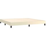  Box spring postelja z vzmetnico krem 200x200 cm umetno usnje, (20723622) | Shoptok.si