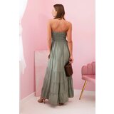 Kesi Włoski Women's viscose dress with elastic top khaki | ePonuda.com