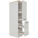Flex-Well izvlečna omara levi, svetlo siva, š. 30 cm | Shoptok.si
