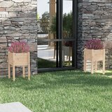  Vrtne sadilice 2 kom 40 x 40 x 70 cm od masivne borovine | shoptok.hr