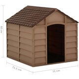vidaXL Kućica za pse smeđa 71 x 71,5 x 68 cm PP | shoptok.hr