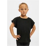 Urban Classics Girls' organic T-shirt with extended shoulder black | Shoptok.si