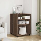  Bočni stolić s kotačima boja smeđeg hrasta 55x60x78 cm drveni | shoptok.hr