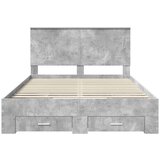  Okvir za krevet s uzglavljem Betonski sivi 150 x 200 cm | shoptok.hr