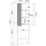 Kabinetska WC ARNHEM Betonska siva 66 x 25 5 x 190 cm - Betonska siva | shoptok.hr