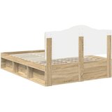  Konstrukcija postelje z vzglavjem Sonoma hrast 150 x 200 cm, (5000102296) | Shoptok.si