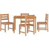  Jedilna garnitura 5-delna trdna tikovina | Shoptok.si