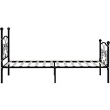 vidaXL Okvir za krevet s podnicama crni metalni 90 x 200 cm | shoptok.hr