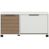 MID.YOU Garderobna Klop Loft, Bela, Barva Hrasta, Vklj. Blazina | Shoptok.si