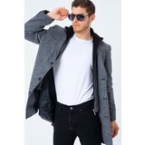 Dewberry PLT8395 BATTAL COAT-DIAGONAL BLACK-GREY | shoptok.hr