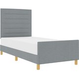  Krevetna konstrukcija Svjetlosiva 90x190 cm Tkanina | shoptok.hr