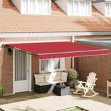 vidaXL retraktilna tenda rdeča 400x300 cm | Shoptok.si