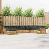  Set vanjskih sofa 8 kom. Bijela i antracit Čvrsto drvo akacije 406 x 247,5 x 73 cm | Shoptok.si