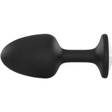 Dorcel Geisha Plug Diamond L - analni dildo od bijelog kamena (crni) | shoptok.hr