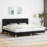  Krevetna konstrukcija s uzglavljem Crna 180 x 200 cm Tkanina | shoptok.hr