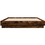  Okvir kreveta s LED svjetlima dimljena boja hrasta 120 x 200 cm | shoptok.hr