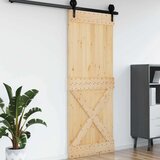  Vrata NARVIK Naravna 90 x 210 cm Masiven borov les, (5000215387) | Shoptok.si