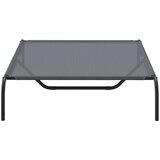 vidaXL dvignjena pasja postelja siva 130x80x20 cm tekstilen in jeklo | Shoptok.si