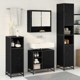  Set namještaja za kupaonicu 3 kom. Crni hrast Konstruirano drvo Crna 35 x 37,5 x 188,5 cm | shoptok.hr