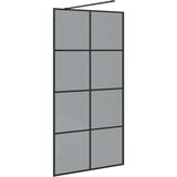  Zid za walk-in tuš Crna 100 x 195 cm Staklo otporno na udarce | shoptok.hr