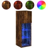  ormarić s LED svjetlima boja dimljenog hrasta 30,5x30x90 cm | shoptok.hr