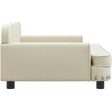  Krevet za pse krem 90 x 53 x 30 cm od umjetne kože | shoptok.hr