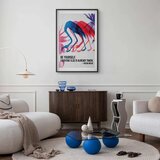  Plakat - Colorful Repetition - three flamingo silhouettes with an inspiring quote 40x60 Crni okvir s margom | shoptok.hr
