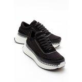 LuviShoes NANTE Women's Black-Tweed Sneakers Cene