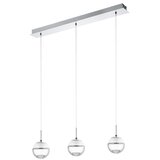 Eglo montio 1 visilica/3, led, 3x5w, krom/staklo prozirno | shoptok.hr