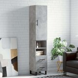  Visoka komoda siva betona 34 5x34x180 cm od konstruiranog drva | shoptok.hr