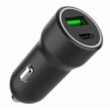 Gembird TA-UC-A2PDQC20-CAR-01 2-port USB car fast charger, Type-C PD, 20 W, black | Eponuda.com