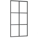  Klizna vrata s priborom ESG staklo i aluminij 102 x 205 cm | shoptok.hr