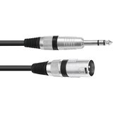 Omnitronic 30225196 XLR adapterski kabel [1x XLR vtič 3-polni - 1x klinken vtič 6.3 mm (stereo)] 2.00 m črna, (20428071) | Shoptok.si