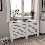 vidaXL Pokrov za radiator bel 152x19x81,5 cm MDF, (20769736) | Shoptok.si
