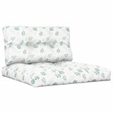  Jastuci za palete 2 kom s uzorkom lišća od tkanine Zelena 70 x 70 x 12 cm | shoptok.hr