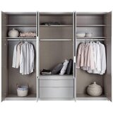 Rauch Möbel omara s klasičnimi vrati, siva, srebrne barve | Shoptok.si