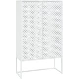  Visoka komoda bijela 80 x 35 x 135 cm čelična | shoptok.hr