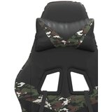  Igraća stolica s osloncem za noge crno-maskirna od umjetne kože | shoptok.hr