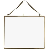Kovinski stenski okvir v zlati barvi 25x20 cm –