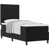 vidaXL Box Spring krevet s madracem Crna 80x200 cm Baršun Cijene