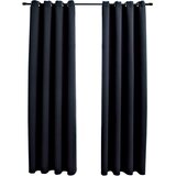  Zavjese za zamračivanje s prstenima 2 kom crne 140 x 245 cm | shoptok.hr
