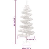  Spiralno osvijetljeno božićno drvce sa stalkom bijelo 180cm PVC | shoptok.hr