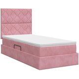  s madracem i skladištem Ružičasta 90 x 200 cm Baršun | shoptok.hr