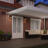  Skrovita tenda Bijelo 500 × 350 cm Tkanina i čelik | Eponuda.com