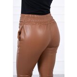 Kesi Leather trousers with a tie at the front brown | shoptok.hr