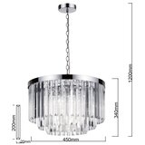  Luster na lancu VETRO 5xE14/60W/230V sjajni hrom | Eponuda.com