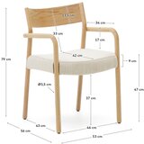 Kave Home Bež/v naravni barvi jedilni stol Falconera – | Shoptok.si