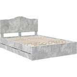  Krevetna konstrukcija s ladicama Betonska siva 150 x 200 cm | shoptok.hr
